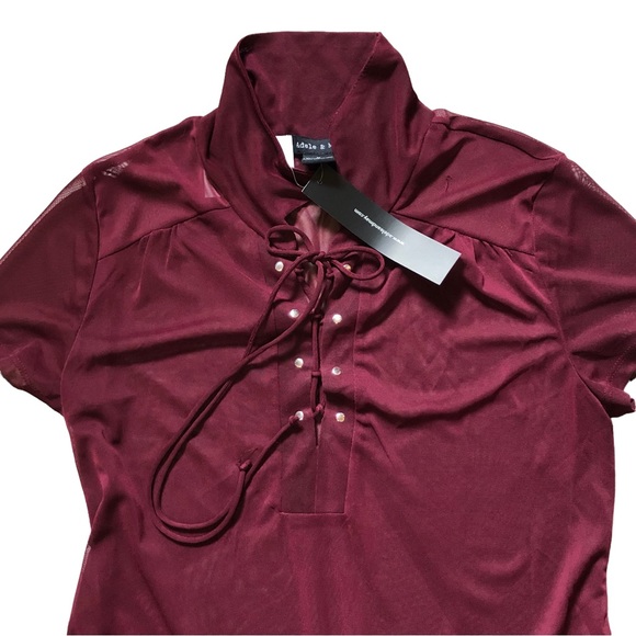 Adele & May Burgundy Sheer Top🌺 - Picture 4 of 13